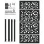 Puerta de jardín de diseño de hojas de acero negra 105x180 cm de , Puertas de jardín - Ref: Foro24-4100962, Precio: 245,74 €,...