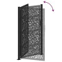 Puerta de jardín de diseño de hojas de acero negra 105x180 cm de , Puertas de jardín - Ref: Foro24-4100962, Precio: 245,74 €,...
