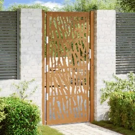 Puerta de jardín diseño con listón acero desgastado 105x205 cm by , garden gates - Ref: Foro24-4100988, Price: 271,74 €, Disc...