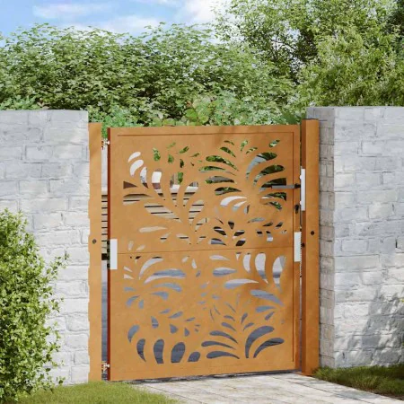 Puerta de jardín de acero desgastado diseño ondulado 105x105 cm von , Gartentore - Ref: Foro24-4100974, Preis: 166,13 €, Raba...