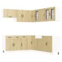 Mueble cocina Kalmar roble sonoma 11 pzas madera contrachapada de , Armarios de cocina - Ref: Foro24-3314914, Precio: 681,58 ...
