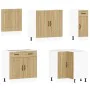 Mueble cocina Kalmar roble sonoma 11 pzas madera contrachapada de , Armarios de cocina - Ref: Foro24-3314914, Precio: 681,58 ...