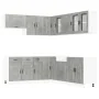 Mueble cocina Porto gris hormigón 11 pzas madera contrachapada by , Kitchen cabinets - Ref: Foro24-3314935, Price: 704,72 €, ...