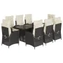Set de comedor de jardín 9 pzas y cojines ratán sintético negro von , Gartensets - Ref: Foro24-3213114, Preis: 1,00 €, Rabatt: %