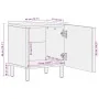 Mesilla de noche marrón 40x33x46 cm madera maciza mango de , Mesitas de noche - Ref: Foro24-4017716, Precio: 60,50 €, Descuen...