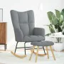 Sillón mecedora con taburete tela gris claro by , Rocking chairs - Ref: Foro24-4016800, Price: 159,51 €, Discount: %