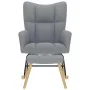 Sillón mecedora con taburete tela gris claro by , Rocking chairs - Ref: Foro24-4016800, Price: 159,51 €, Discount: %