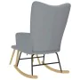 Sillón mecedora con taburete tela gris claro by , Rocking chairs - Ref: Foro24-4016800, Price: 159,51 €, Discount: %