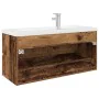 Mueble lavabo con lavabo integrado y grifo madera vieja von , Badezimmerwaschtische - Ref: Foro24-3328937, Preis: 334,81 €, R...