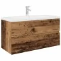 Mueble lavabo con lavabo integrado y grifo madera vieja by , bathroom vanities - Ref: Foro24-3328935, Price: 304,70 €, Discou...