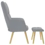 Sillón de relax con taburete tela gris claro by , Armchairs - Ref: Foro24-4016778, Price: 154,02 €, Discount: %