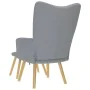 Sillón de relax con taburete tela gris claro by , Armchairs - Ref: Foro24-4016778, Price: 154,02 €, Discount: %
