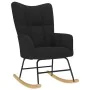 Sillón mecedora con taburete tela negro by , Rocking chairs - Ref: Foro24-4016802, Price: 132,60 €, Discount: %