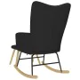 Sillón mecedora con taburete tela negro by , Rocking chairs - Ref: Foro24-4016802, Price: 132,60 €, Discount: %