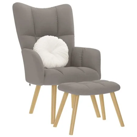 Sillón de relax con taburete de tela gris taupé von , Sessel - Ref: Foro24-4016784, Preis: 134,03 €, Rabatt: %