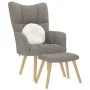 Sillón de relax con taburete de tela gris taupé von , Sessel - Ref: Foro24-4016784, Preis: 134,03 €, Rabatt: %