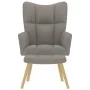 Sillón de relax con taburete de tela gris taupé von , Sessel - Ref: Foro24-4016784, Preis: 134,03 €, Rabatt: %