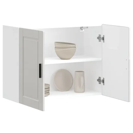 Armario pared cocina Porto madera ingeniería blanca alto brillo de , Armarios de cocina - Ref: Foro24-854069, Precio: 85,60 €...