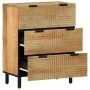 Aparador marrón 60x33x75 cm madera maciza mango by , Lockers and storage cabinets - Ref: Foro24-4017723, Price: 177,14 €, Dis...