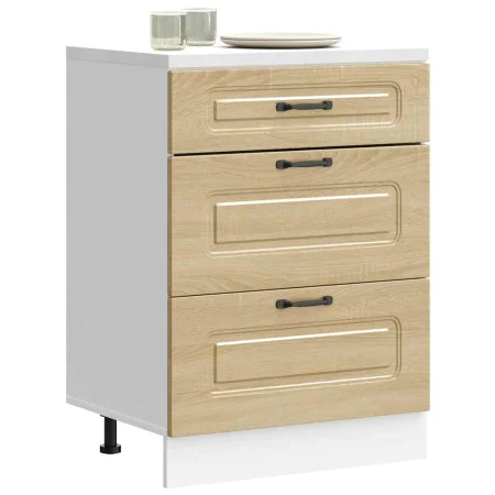 Mueble bajo de cocina Kalmar madera ingeniería de roble sonoma de , Armarios de cocina - Ref: Foro24-854282, Precio: 113,52 €...