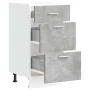 Armario bajo de madera de ingeniería gris hormigón 40x46x81,5cm by , Kitchen cabinets - Ref: Foro24-854214, Price: 87,37 €, D...