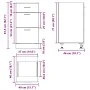 Armario bajo de madera de ingeniería gris hormigón 40x46x81,5cm by , Kitchen cabinets - Ref: Foro24-854214, Price: 87,37 €, D...