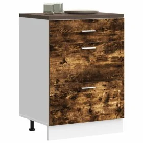 Mueble bajo de cocina de madera de ingeniería de roble ahumado von , Küchenschränke - Ref: Foro24-854254, Preis: 94,28 €, Rab...