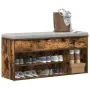 Banco zapatero madera de ingeniería roble ahumado 102x30,5x45cm de , Zapateros y organizadores de calzado - Ref: Foro24-85914...