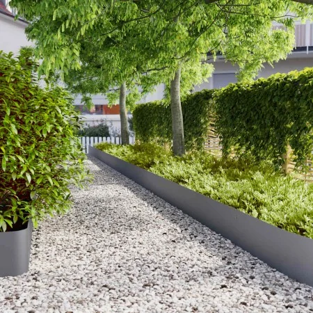 Bordes césped 20 uds antracita 25x103 cm acero laminado frío von , Garteneinfassung und Einfassung - Ref: Foro24-860174, Prei...