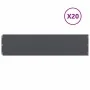 Bordes césped 20 uds antracita 25x103 cm acero laminado frío von , Garteneinfassung und Einfassung - Ref: Foro24-860174, Prei...