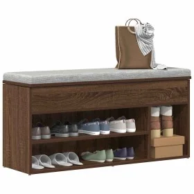 Banco zapatero madera de ingeniería marrón roble 102x30,5x45 cm von , Schuhregale und Schuhorganisatoren - Ref: Foro24-859142...