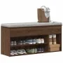 Banco zapatero madera de ingeniería marrón roble 102x30,5x45 cm by , Shoe racks and shoe organizers - Ref: Foro24-859142, Pri...