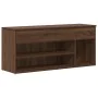 Banco zapatero madera de ingeniería marrón roble 102x30,5x45 cm by , Shoe racks and shoe organizers - Ref: Foro24-859142, Pri...