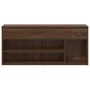 Banco zapatero madera de ingeniería marrón roble 102x30,5x45 cm by , Shoe racks and shoe organizers - Ref: Foro24-859142, Pri...