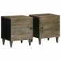 Mesitas noche 2 uds madera maciza mango gris claro 40x33x46 cm by , Nightstands - Ref: Foro24-4017789, Price: 96,05 €, Discou...