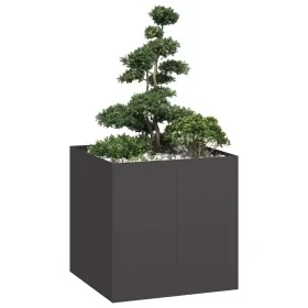 Jardinera acero negro 80x80x80 cm von , Töpfe und Pflanzgefäße - Ref: Foro24-860780, Preis: 128,02 €, Rabatt: %