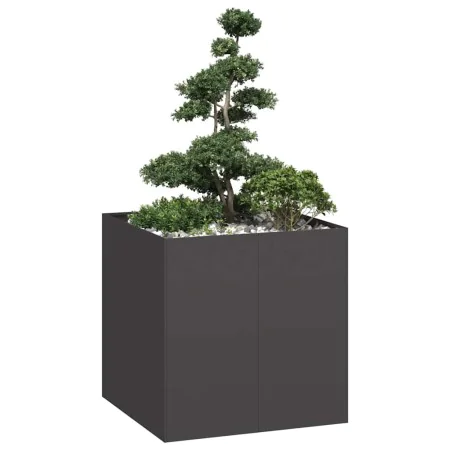 Jardinera acero negro 80x80x80 cm von , Töpfe und Pflanzgefäße - Ref: Foro24-860780, Preis: 128,02 €, Rabatt: %