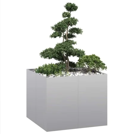 Jardinera 100x100x80 cm de acero galvanizado de , Maceteros y jardineras - Ref: Foro24-860827, Precio: 113,38 €, Descuento: %