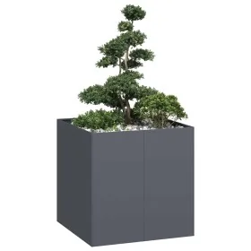 Jardinera acero gris antracita 80x80x80 cm von , Töpfe und Pflanzgefäße - Ref: Foro24-860782, Preis: 152,62 €, Rabatt: %