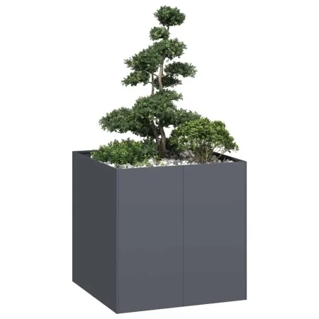 Jardinera acero gris antracita 80x80x80 cm de , Maceteros y jardineras - Ref: Foro24-860782, Precio: 152,62 €, Descuento: %