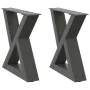 Patas de mesa centro 2 unidades acero antracita 30x(30-31,3) cm de , Patas para mesas - Ref: Foro24-4012678, Precio: 59,35 €,...