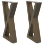 Patas para mesa de centro 2 uds natural acero 38x(42-43,3) cm by , Table legs - Ref: Foro24-4012703, Price: 70,01 €, Discount: %