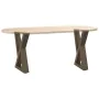 Patas para mesa de centro 2 uds natural acero 38x(42-43,3) cm by , Table legs - Ref: Foro24-4012703, Price: 70,01 €, Discount: %