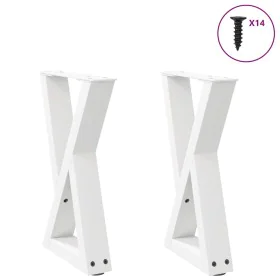 Patas de mesa de centro 2uds acero blanco 38x(42-43,3) cm von , Tischbeine - Ref: Foro24-4012701, Preis: 70,01 €, Rabatt: %