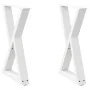Patas de mesa de comedor 2 uds acero blanco 50x(72-73,3) cm by , Table legs - Ref: Foro24-4012717, Price: 105,80 €, Discount: %
