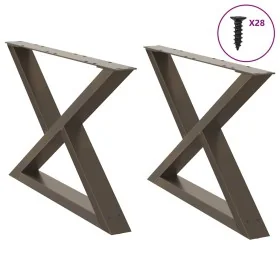 Patas mesa de centro 2 uds acero natural 70x(42-43,3) cm acero by , Table legs - Ref: Foro24-4012715, Price: 84,52 €, Discoun...