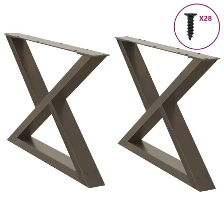 Patas mesa de centro 2 uds acero natural 70x(42-43,3) cm acero von , Tischbeine - Ref: Foro24-4012715, Preis: 84,48 €, Rabatt: %