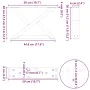 Patas para mesa de centro 2 unidades acero negro 50x(30-31,3)cm by , Table legs - Ref: Foro24-4012684, Price: 74,68 €, Discou...