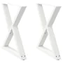 Patas para mesa de comedor 2 uds blanco acero 80x(72-73,3) cm von , Tischbeine - Ref: Foro24-4012729, Preis: 120,13 €, Rabatt: %