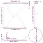Patas para mesa de comedor 2 uds blanco acero 80x(72-73,3) cm von , Tischbeine - Ref: Foro24-4012729, Preis: 120,13 €, Rabatt: %